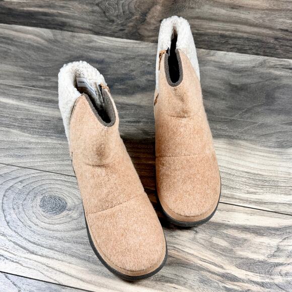 NIB Chaco Revel Tall 6.5M Ankle Soft Felt Ankle Boots Brown Sugar 37.5 - Picture 2 of 11